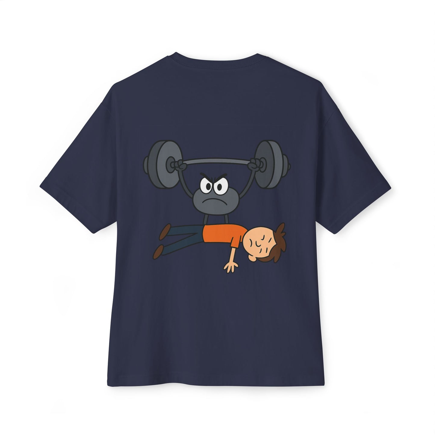 weights, oversized t-shirt, gym, workout, casual